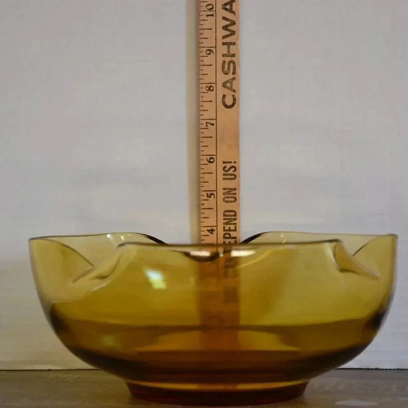 Vtg Anchor  Hocking Amber Chip & Dip Set - Picture 6 of 7